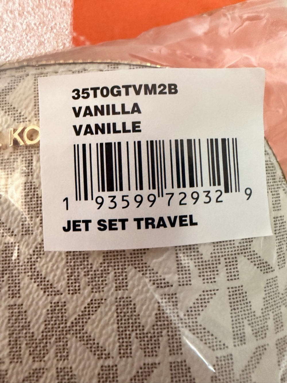 Michael Kors Cream and Gray Logo Dome Cosmetic Case with Gold Hardware - Picture 3 of 13